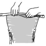 pack drawing tuck closure